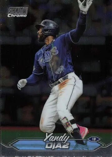 Yandy Diaz baseball card with original gloss from 2024 Topps Stadium Club Chrome