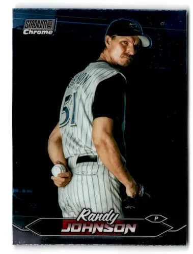 Randy Johnson baseball card from 2024 Topps Stadium Club Chrome with original gloss