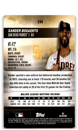 2024 Topps Stadium Club Pink Foil #230 Xander Bogaerts NM Near Mint Pad ID:76416 - Baseball Card Single