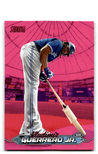 Baseball card from 2024 Topps Stadium Club Pink Foil featuring Vladimir Guerrero Jr