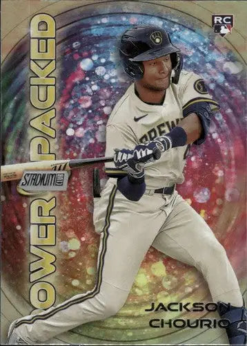 2024 Topps Stadium Club Power Packed #PP-28 Jackson Chourio NM-MT Brewe ID:76403 - Baseball Card Single