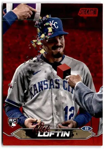 Nick Loftin baseball card with original gloss from 2024 Topps Stadium Club Red Foil