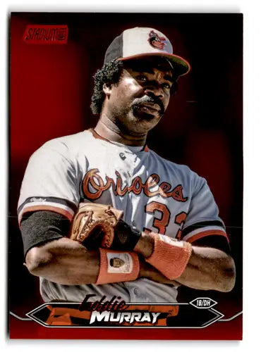 Original gloss Eddie Murray baseball card from 2024 Topps Stadium Club Red Foil