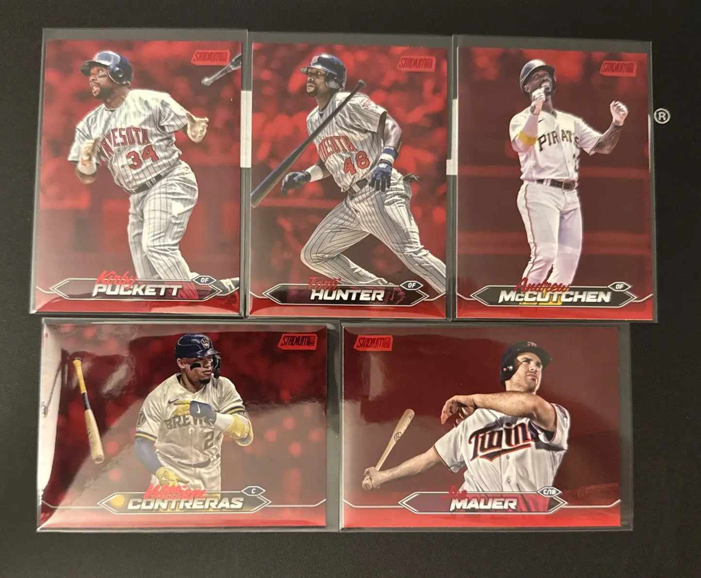 Collection of 2024 Topps Stadium Club Red Foil MLB Baseball Trading Cards