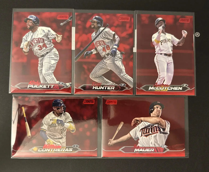 Collection of 2024 Topps Stadium Club Red Foil MLB Baseball Trading Cards