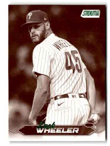 2024 Topps Stadium Club Sepia Zack Wheeler baseball card Phillies NM-MT