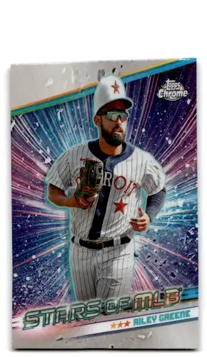 2024 Topps Stars of MLB Chrome Riley Greene baseball trading card with original gloss