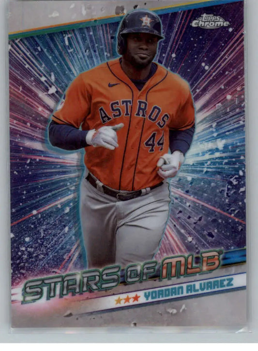 2024 Topps Stars of MLB Chrome #CSMLB-8 Yordan Alvarez NM-MT Houston Astros Baseball Card - Baseball Card Single