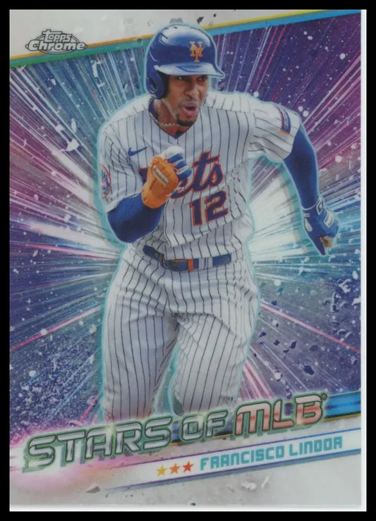 2024 Topps - Stars of MLB Chrome Francisco Lindor CSMLB-42 New York Mets NM - Baseball Card Single