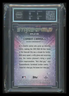 2024 Topps Stars of MLB Corbin Carroll #SMLB-29 / Baseball Arena Club 9.5 - Baseball Card Single