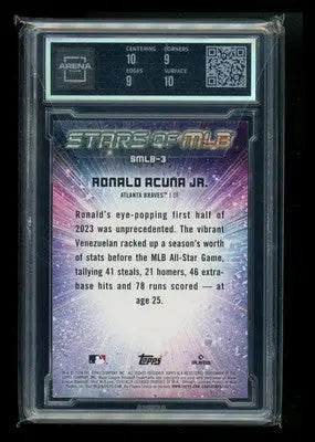 2024 Topps Stars of MLB Ronald Acuña Jr. #SMLB-3 Baseball Arena Club 9.5 - Baseball Card Single