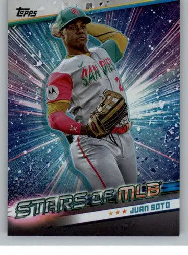 2024 Topps Stars of MLB Juan Soto baseball card with original gloss Padres ID 68217