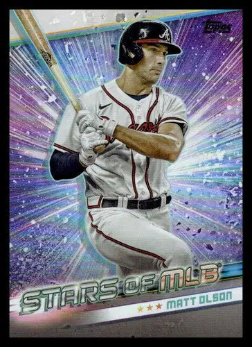 2024 Topps Stars Matt Olson Braves trading card with original gloss, NM-MT condition
