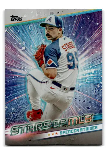 Original gloss 2024 Topps Stars Spencer Strider baseball card Braves ID 70816