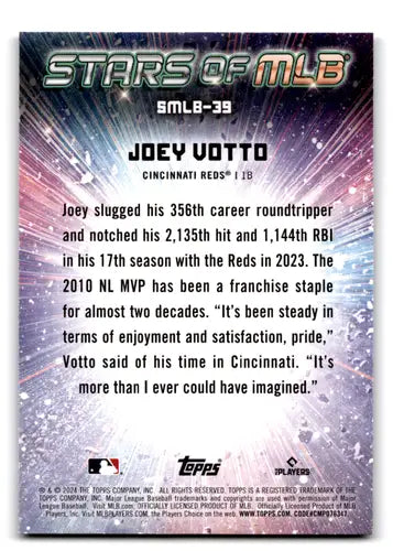 2024 Topps Stars of MLB #SMLB-39 Joey Votto NM-MT Reds ID:70813 - Baseball Card Single