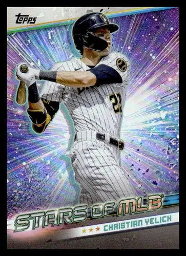 2024 Topps Stars Christian Yelich baseball card with original gloss Brewers ID 73718