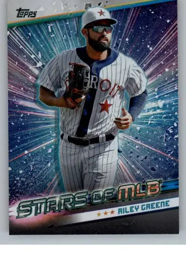 2024 Topps Stars of MLB Riley Greene baseball card with original gloss Tigers ID 68207