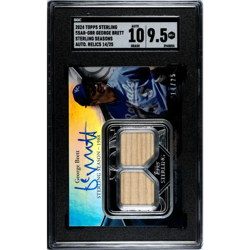 2024 Topps Sterling Seasons #SSAR-GBR George Brett SGC 9.5 MINT+ Auto 14/25 Kansas City Royals Baseball Card - Baseball