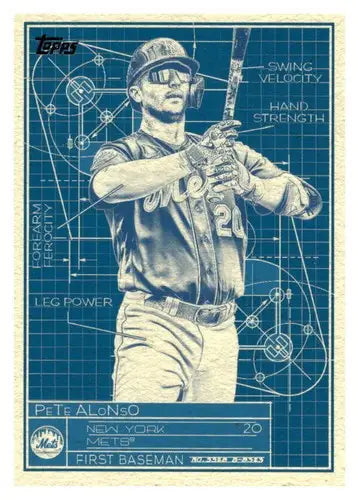 Original gloss 2024 Topps Superstar Blueprint Pete Alonso baseball card NM-MT Mets