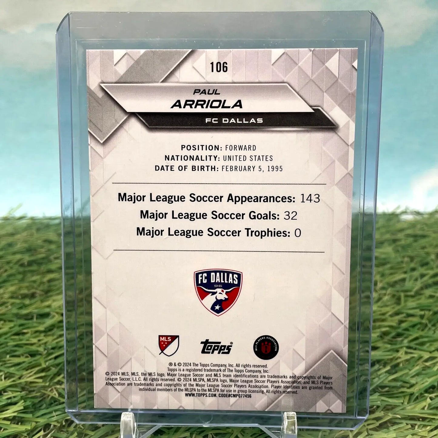 2024 Topps Superstars MLS Paul Arriola GOLDEN /50 FC Dallas - Soccer Card Single