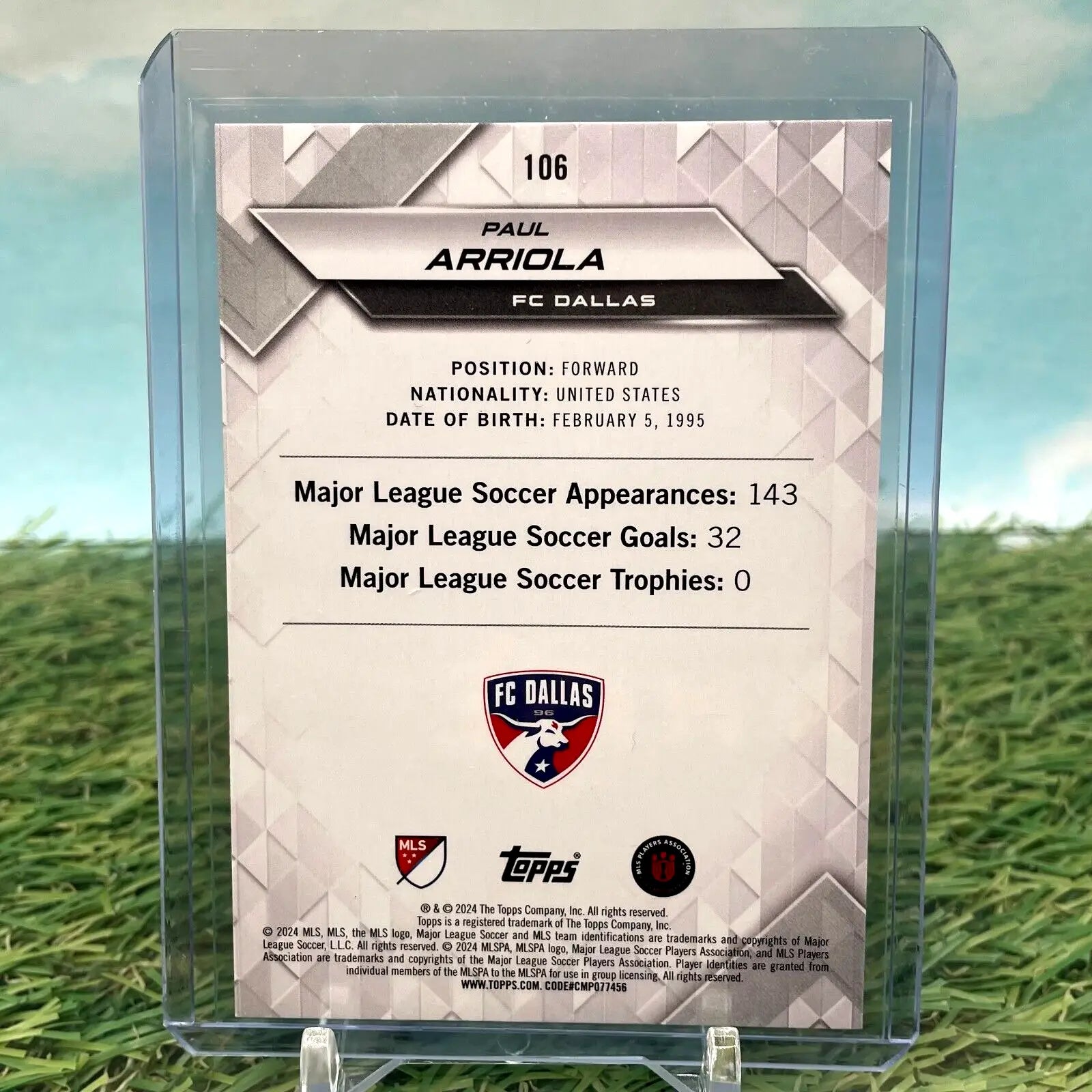 2024 Topps Superstars MLS Paul Arriola GOLDEN /50 FC Dallas - Soccer Card Single