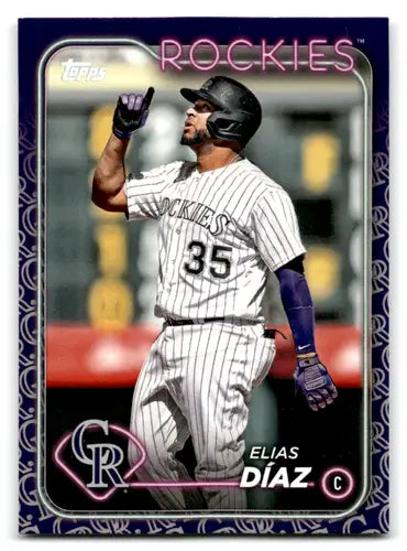 2024 Topps Team Color Border Variation #161 Elias Diaz NM-MT Rockies ID:68182 - Baseball Card Single