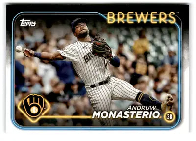 2024 Topps Team Sets Milwaukee Brewers #MIL-9 Andruw Monasterio NM-MT B ID:81175 - Baseball Card Single