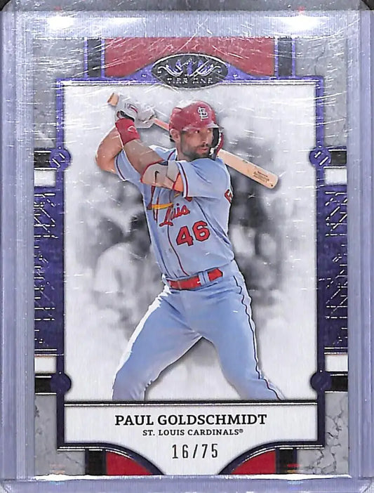2024 Topps Tier One Purple #61 Paul Goldschmidt NM-MT 16/75 St. Louis Cardinals