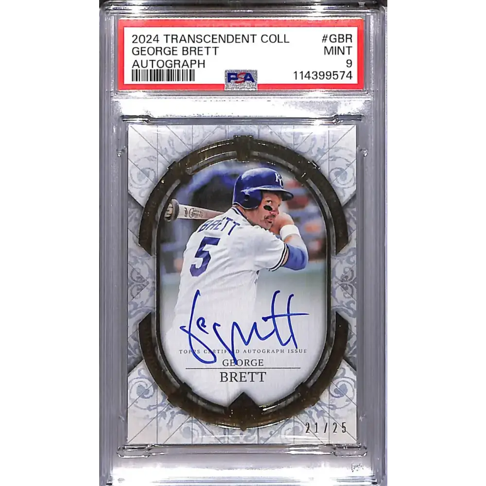 2024 Topps Transcendent Collection #TCA-GBR George Brett PSA 9 MINT 21/25 Kansas City Royals - Baseball Card Single