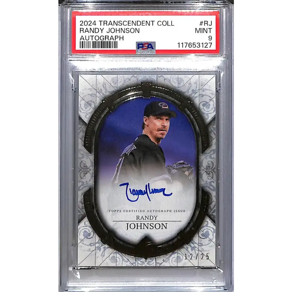 2024 Topps Transcendent Collection #TCA-RJ Randy Johnson PSA 9 MINT Auto 12/25 Arizona Diamondbacks - Baseball Card
