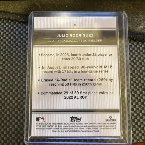 2024 Topps Tribute Julio Rodriguez /10 - Baseball Card Single