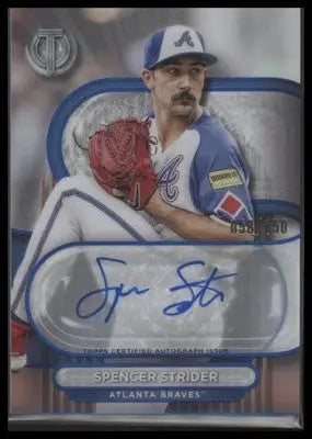 2024 Topps Tribute #TA-SST Spencer Strider Tribute Autographs Blue #/150 - Baseball Card Single