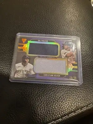 2024 topps triple threads dual jumbo relic sal frelick christian yelich /36 - Baseball Card Single