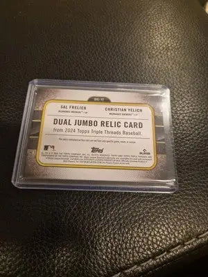 2024 topps triple threads dual jumbo relic sal frelick christian yelich /36 - Baseball Card Single