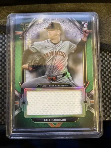 2024 Topps Triple Threads Kyle Harrison baseball trading card with jersey swatch