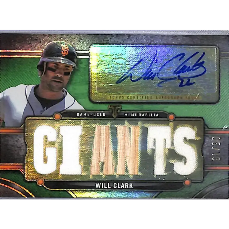2024 Topps Triple Threads #TTAR-WCL2 Will Clark NM-MT MEM Auto 05/18 San Francisco Giants - Baseball Card Single