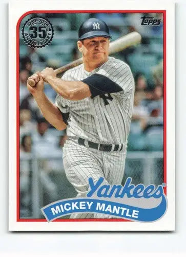 2024 Topps Update Mickey Mantle baseball card with original gloss, 1989 Yankees collectible