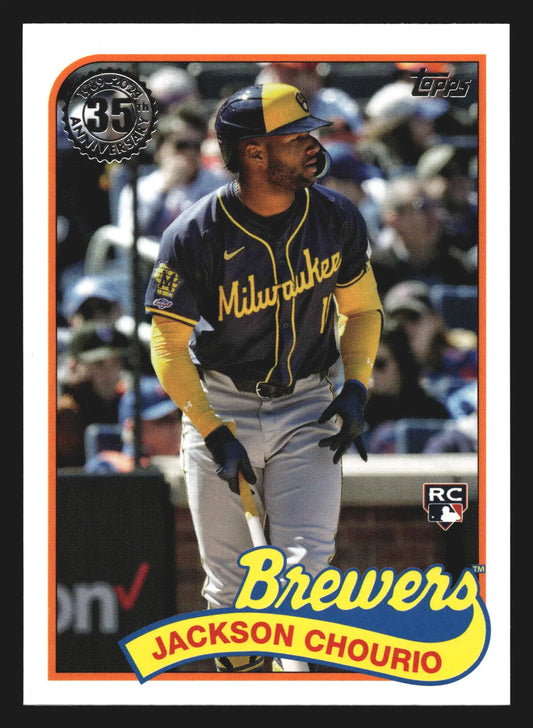 2024 Topps Update #89US-44 Jackson Chourio 1989 Topps 35th Anniversary Insert RC - Baseball Card Single