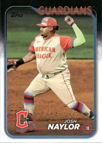 2024 Topps Update Josh Naylor baseball card with original gloss Guardians ID 76468