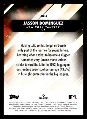 2024 Topps Update #LHC-7 Jasson Domínguez Let Him Cook