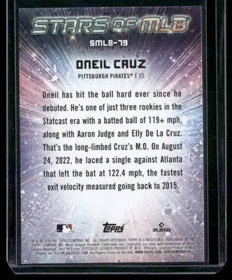 2024 Topps Update Oneil Cruz #SMLB-79 Stars of MLB Baseball - Baseball Card Single