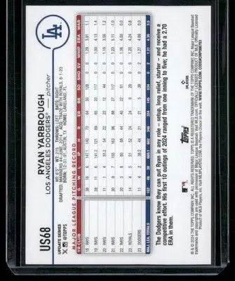 2024 Topps Update Ryan Yarbrough #US68 Halloween Stripes Baseball - Baseball Card Single