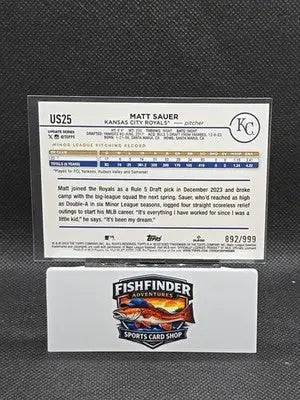 2024 Topps Update Series - Matt Sauer #US25 Blue Holo Foilboard /999 (RC) - Baseball Card Single