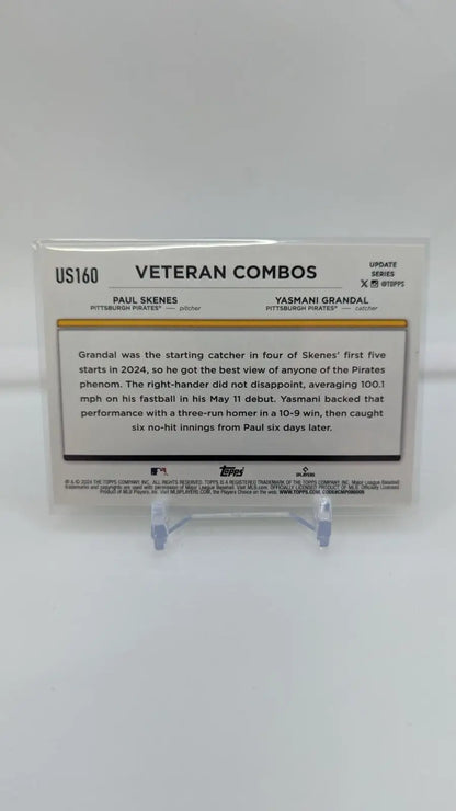 2024 Topps Update Series baseball card featuring Paul Skenes and Yasmani Grandal RC