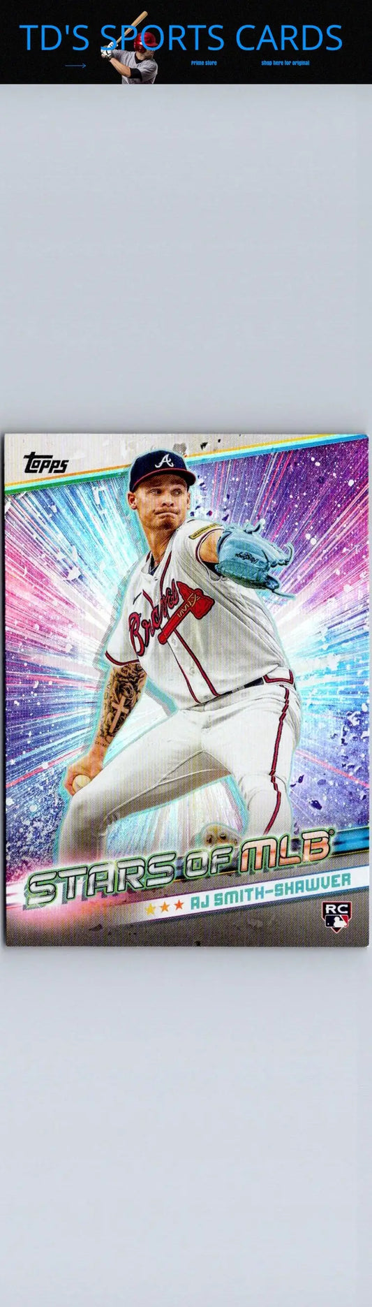 Baseball card from 2024 Topps Update series featuring AJ Smith-Shawver Stars of MLB