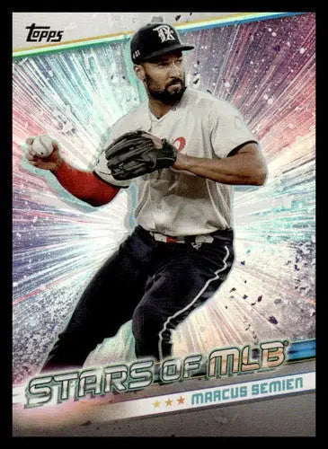 Original gloss of Marcus Semien baseball card from 2024 Topps Update Stars of the MLB