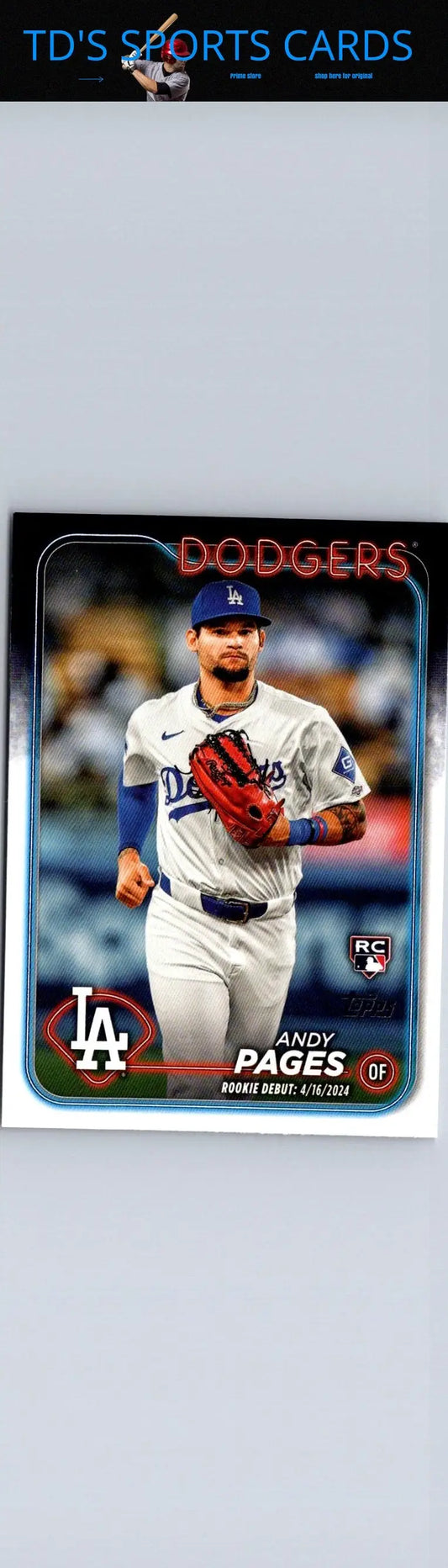 2024 Topps Update US108 Andy Pages baseball card showcasing Andy Pages collectible