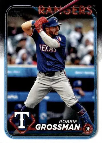 Baseball card 2024 Topps Update US11 Robbie Grossman Rangers with original gloss
