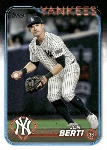 2024 Topps Update US124 Jon Berti baseball card showing Yankees ID 76334
