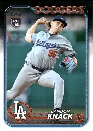 Original gloss US127 Landon Knack baseball card from Topps Update 2024 Rookie Dodgers